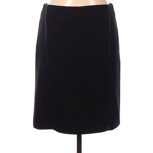 Laundry by Shelli Segal Quilted Panel Pencil Skirt Black Work Knee length Size 8